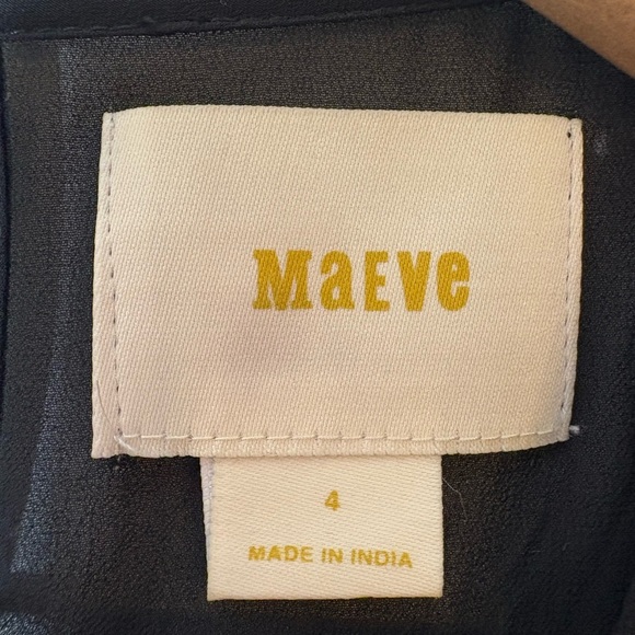 Anthropologie Maeve Anfisa Embroidered Tunic Floral Dress Size 4 Black - Picture 14 of 15